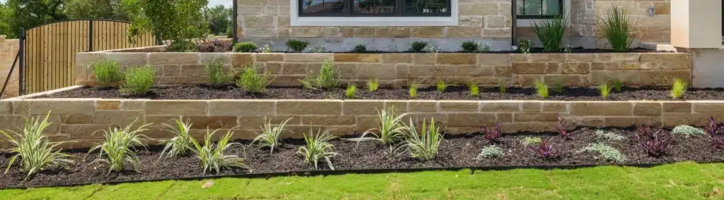 new plants and plant beds for Georgetown, Texas home by Best of Texas Landscapes